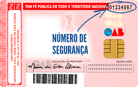 Verso da carteira profissional OAB/DF, com destaque para o Número de Segurança de 8 dígitos no canto superior direito.